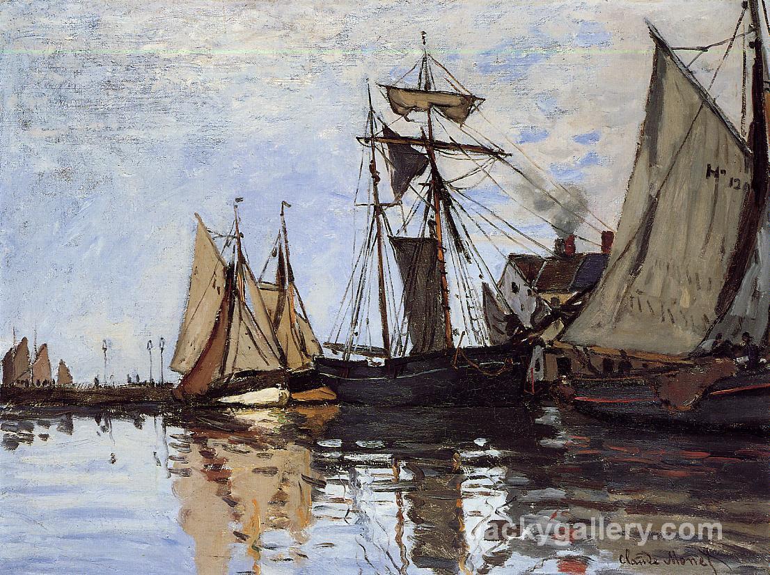 Boats in the Port of Honfleur by Claude Monet paintings reproduction